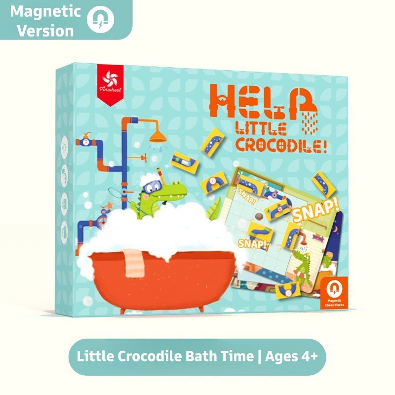 Pinwheel Help Little Crocodile Permainan Logika Buaya Mandi Mainan Edukasi Anak Usia 3 Tahun Ke Atas