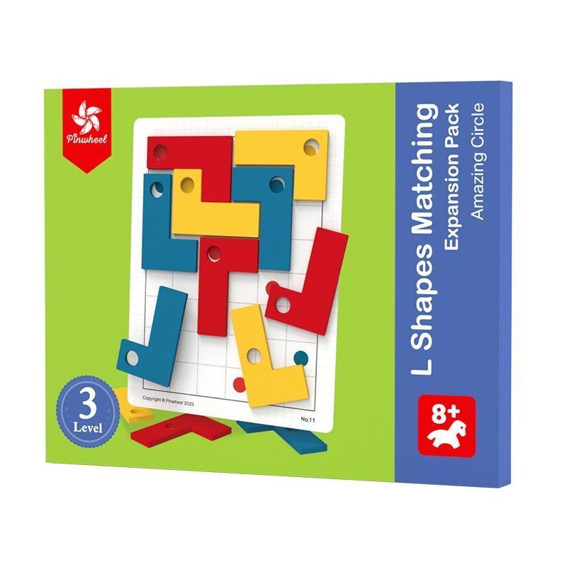 Pinwheel L-Shaped Logic Matching Board Game Expansion Pack Mainan Edukasi Anak