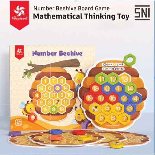 Mainan Magnet Number Beehive Pinwheel Edukasi Matematika Latih Rasa Angka Anak Usia 3 Tahun Ke Atas