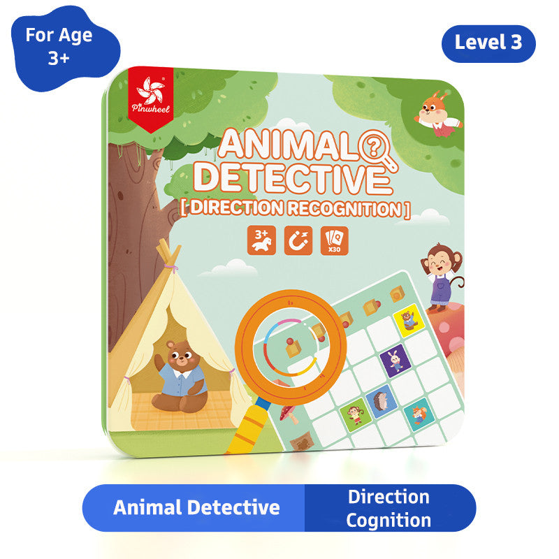 Pinwheel Animal Detective Mainan Edukatif Magnetik Latih Logika Kognisi Anak Usia 3 Tahun Ke Atas