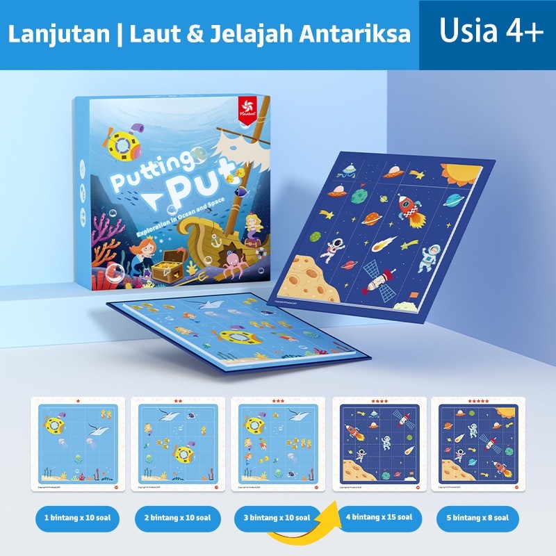 Pinwheel toys Putting Put Permainan Edukatif Anak Usia 6 Tahun Latih Fokus Logika Bidak Magnet