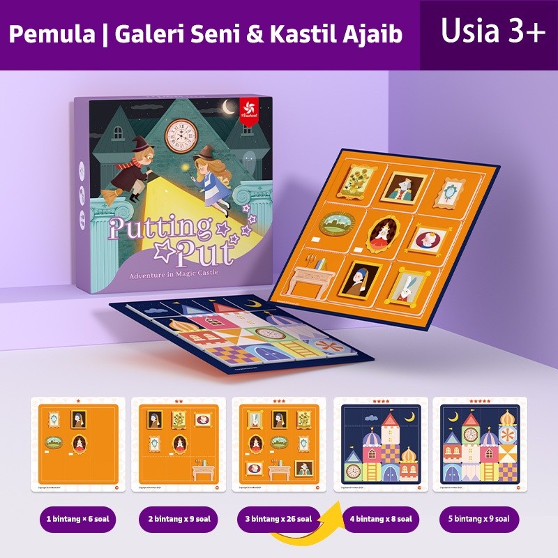 Pinwheel toys Putting Put Permainan Edukatif Anak Usia 6 Tahun Latih Fokus Logika Bidak Magnet