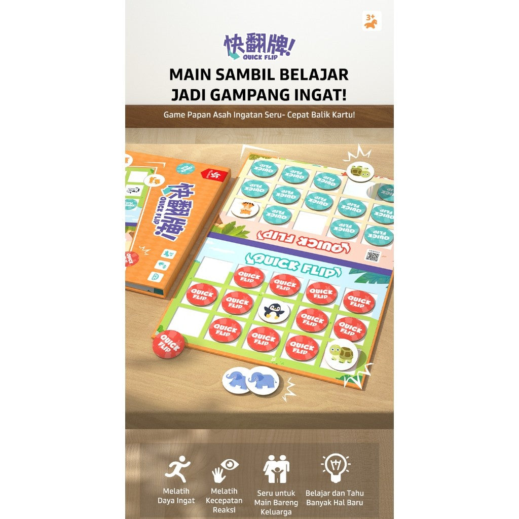 Pinwheel Quick Flip Mainan Edukatif Melatih Daya Ingatan Reaksi Cepat Interaksi Keluarga Anak 3