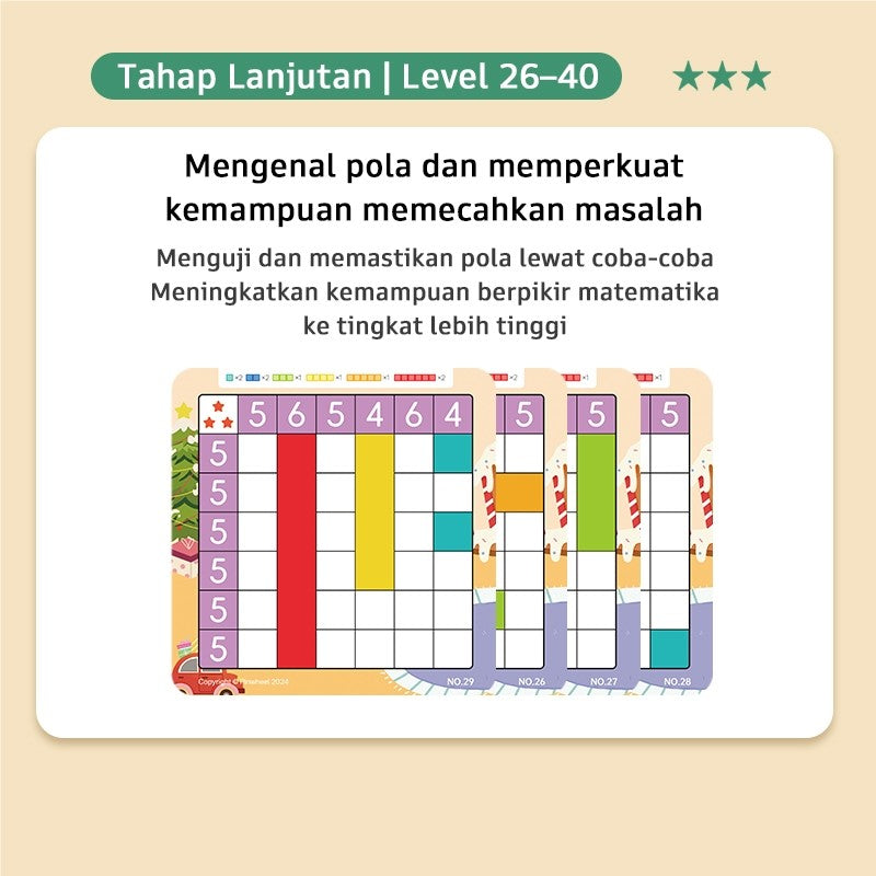 Pinwheel Number Grid Permainan Magnetik Edukasi Latih Logika Matematika Konsentrasi 3 Tahun Ke Atas