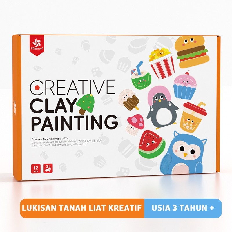 Pinwheel Creative Clay Painting DIY Mainan Edukasi Plastisin Anak Latih Imajinasi 3 Tahun Ke Atas