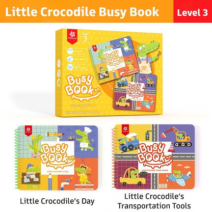 Pinwheel Busy Book Buku Aktivitas Anak 2 Tahun Montessori Mainan Edukasi Balita Velcro Set 2 Buku