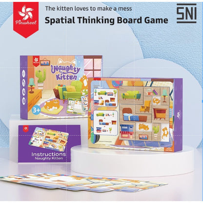Pinwheel Naughty Kitten Logic Game Spatial Reasoning Toys Mainan Edukasi Anak