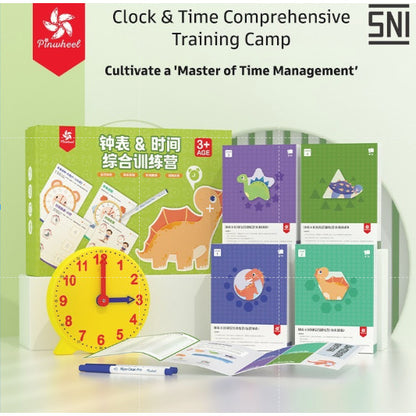Pinwheel Time Camp Paket Latihan Belajar Jam Waktu Mainan Edukasi Anak TK SD Usia 4 Hingga 8 Tahun