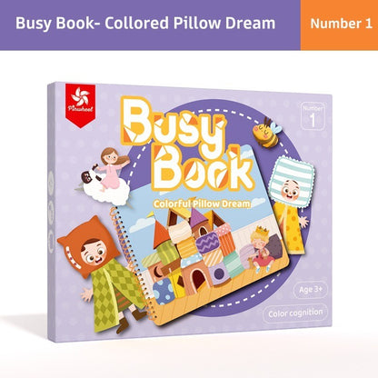 Pinwheel Busy Book Buku Aktivitas Anak 2 Tahun Montessori Mainan Edukasi Balita Velcro Set 1 Buku