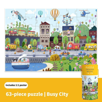 Pinwheel Jigsaw Puzzle 63 Celengan Edukasi Anak Latih Fokus Pengamatan Kreativitas 3 Tahun Ke Atas