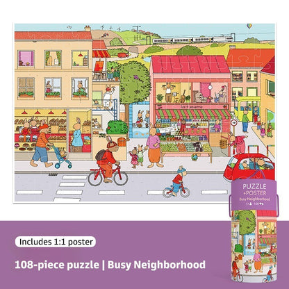 Pinwheel Tom Rabbit Puzzle Edukasi Anak Latih Fokus Motorik Halus Kreativitas Pengamatan 3 Tahun