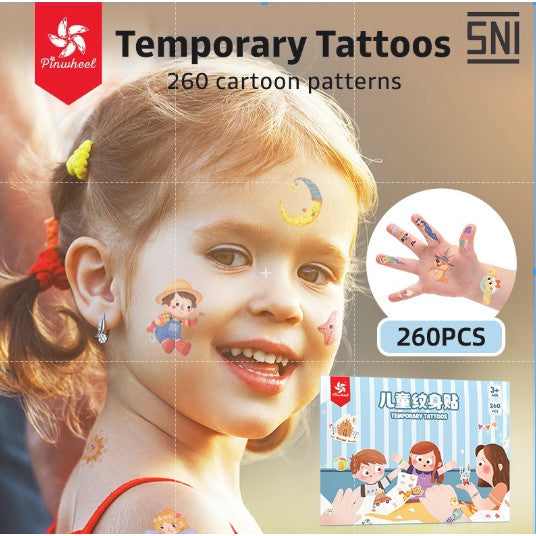 Pinwheel Temporary Tattoos Tato Sementara Anak Aman Tahan Air Mudah Dibersihkan Usia 3 Tahun Ke Atas