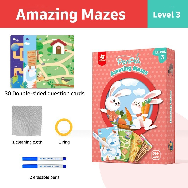 Pinwheel PenPal Focus Series Kartu Latihan Konsentrasi Anak Bisa Dihapus Mainan Edukasi 3 Tahun