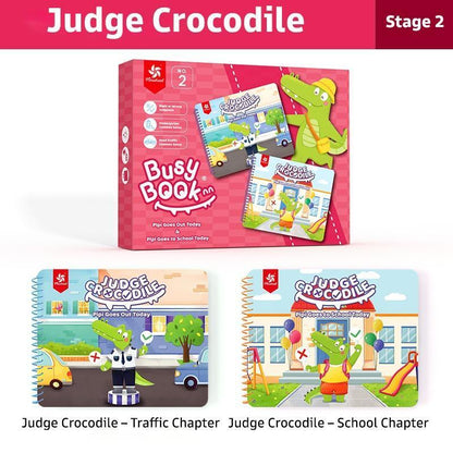 Pinwheel Busy Book Buku Aktivitas Perilaku Anak Montessori Mainan Edukasi Balita Velcro Set 2 Buku