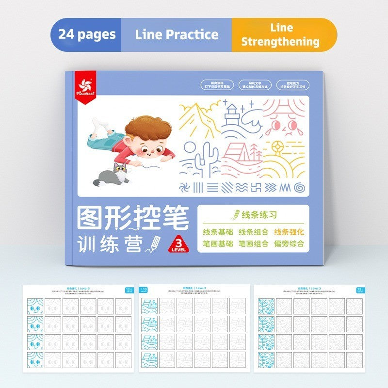 Pinwheel Graphic Pen Training Buku Latihan Pena Anak Menulis Persiapan Sekolah 3 Tahun Ke Atas