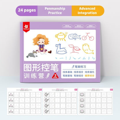 Pinwheel Graphic Pen Training Buku Latihan Pena Anak Menulis Persiapan Sekolah 3 Tahun Ke Atas