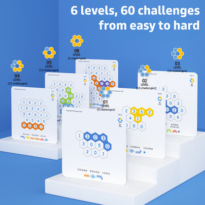 Pinwheel Hexagonal Logic & Make It 6 Logic Games Mathematical Operation Mainan Edukasi Anak