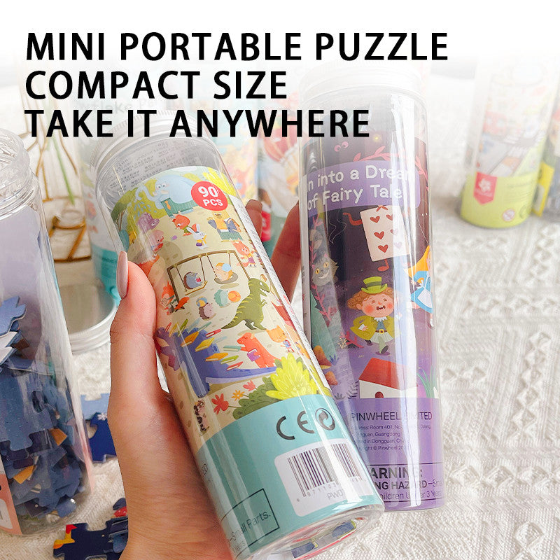 pinwheel Puzzle Kidsmile 90Pcs mini Anak Mainan Edukasi Anak Kayu Jigsaw