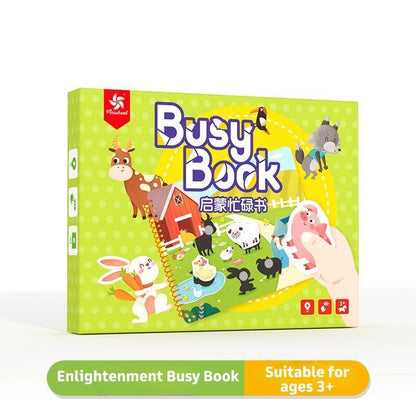 Pinwheel Busy Book Buku Aktivitas Early Learning Mainan Edukasi Balita Montessori Velcro Set 1 Buku