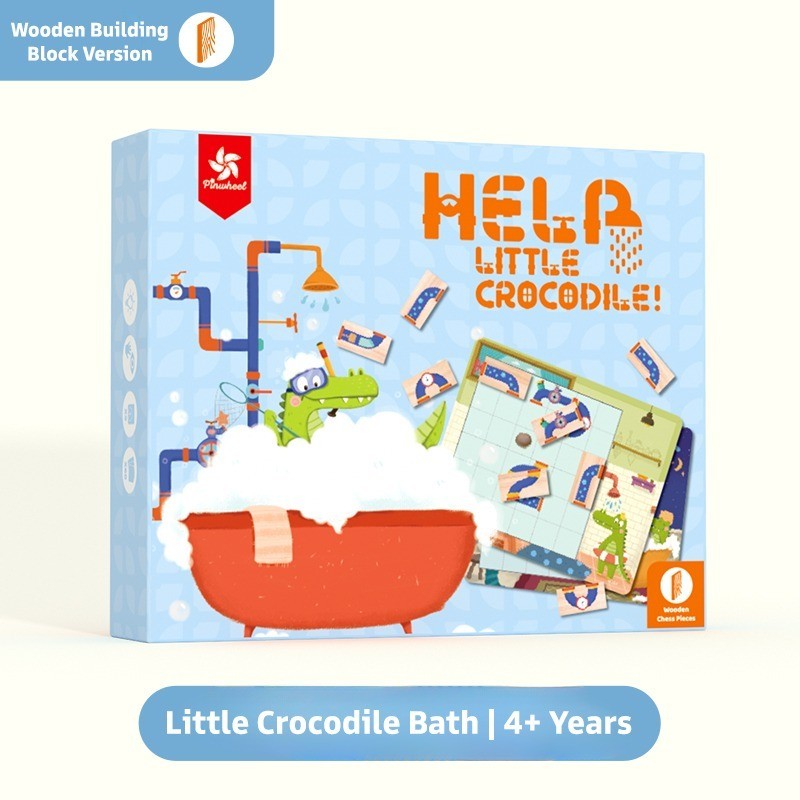 Pinwheel Help Little Crocodile Permainan Logika Buaya Mandi Mainan Edukasi Anak Usia 3 Tahun Ke Atas