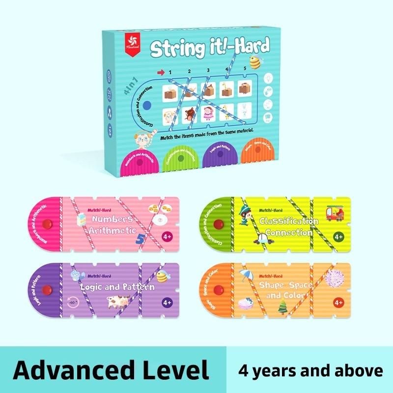 Pinwheel String It Mainan Tali Edukasi Latih Logika Pengamatan Koordinasi Tangan Mata Anak 3 Tahun