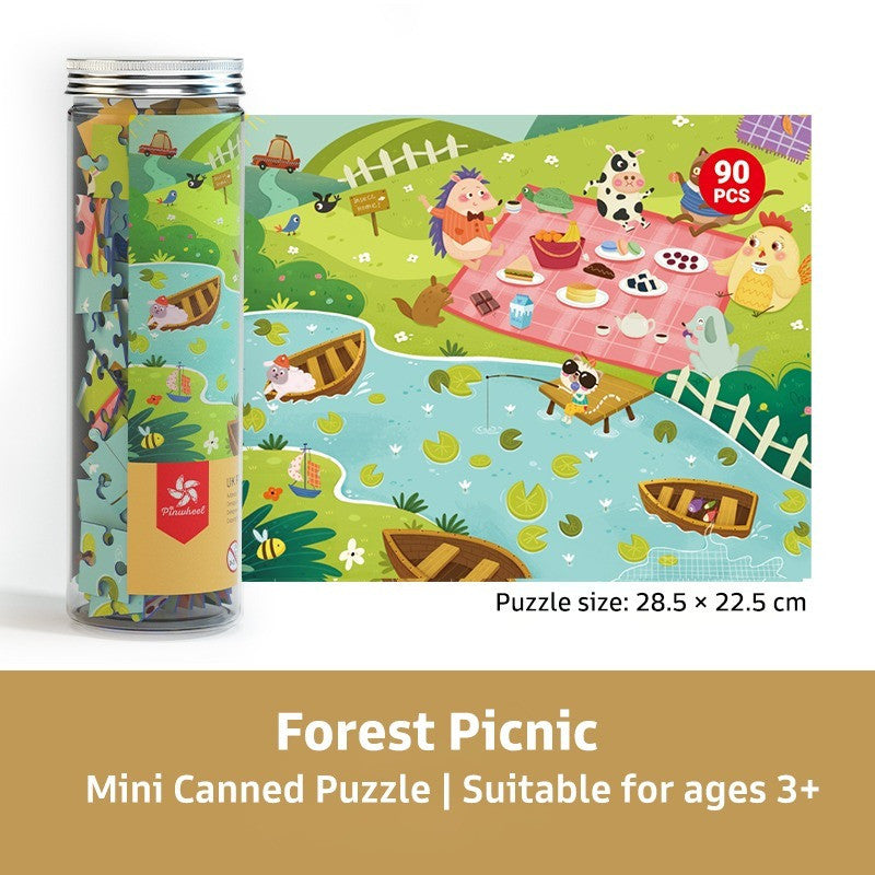 pinwheel Puzzle Kidsmile 90Pcs mini Anak Mainan Edukasi Anak Kayu Jigsaw