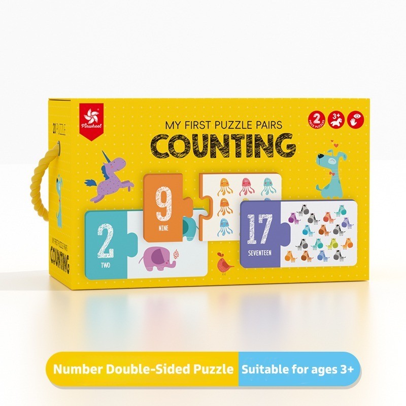 Pinwheel My First Puzzle Pairs Mainan Edukatif Dua Sisi Belajar Huruf Angka Bahasa Inggris Hewan