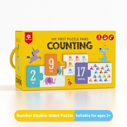 Pinwheel My First Puzzle Pairs Mainan Edukatif Dua Sisi Belajar Huruf Angka Bahasa Inggris Hewan