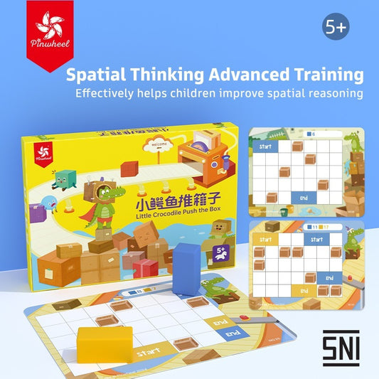 Pinwheel Little Crocodile Push the Box Mainan Edukasi Anak