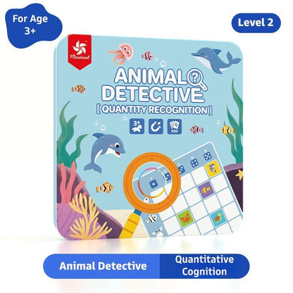 Pinwheel Animal Detective Mainan Edukatif Magnetik Latih Logika Kognisi Anak Usia 3 Tahun Ke Atas