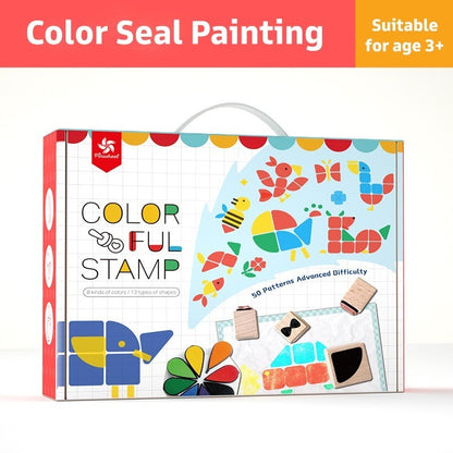 Pinwheel Colorful Stamp Set Stempel Warna Anak Mainan Edukasi Seni Bertingkat 3 Tahun Ke Atas
