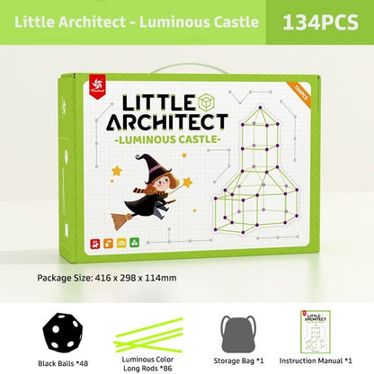 Pinwheel Little Architect Fort Building Kit Mainan Edukasi STEM Bangunan Kastil DIY Anak Usia3