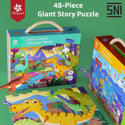 pinwheel Puzzle Kidsmile 48 Pcs Puzzle Anak Puzzle Mainan Edukasi Anak Puzzle Kayu Jigsaw puzzle