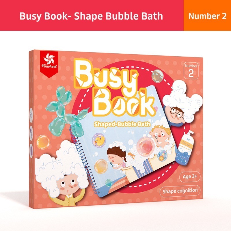 Pinwheel Busy Book Buku Aktivitas Anak 2 Tahun Montessori Mainan Edukasi Balita Velcro Set 1 Buku