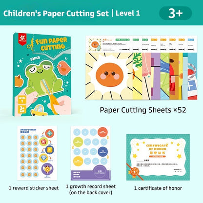 Pinwheel Fun Paper Cutting Mainan DIY Edukasi Gunting Kertas Anak 3 Tahun Ke Atas Latihan Motorik