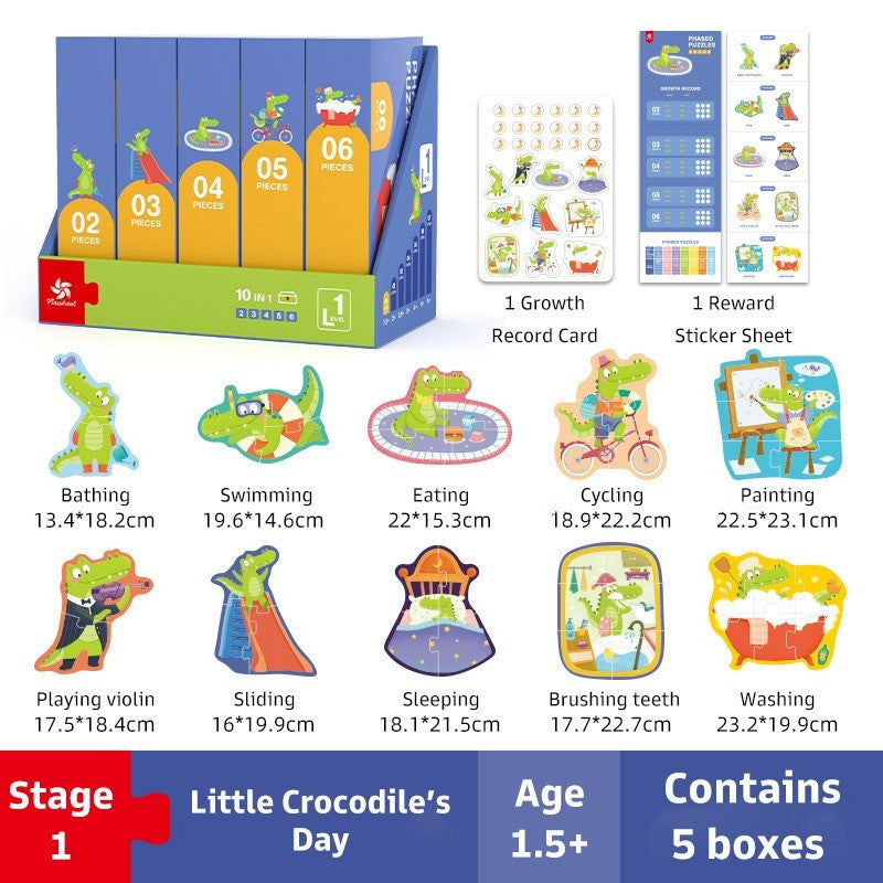 Pinwheel Phased Puzzle Anak Bertingkat Edukasi Melatih Fokus Motorik Halus Usia 1.5 Tahun Ke Atas