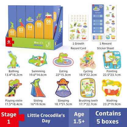 Pinwheel Phased Puzzle Anak Bertingkat Edukasi Melatih Fokus Motorik Halus Usia 1.5 Tahun Ke Atas