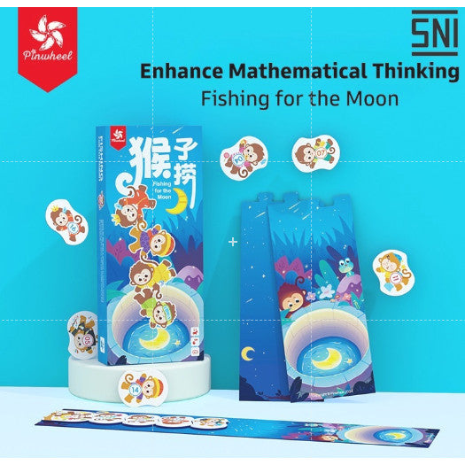 PinwheelToys Monkey Fishing for the Moon – Mainan Edukasi Anak Interaktif untuk Latih Logika & Fokus
