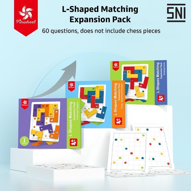 Pinwheel L-Shaped Logic Matching Board Game Expansion Pack Mainan Edukasi Anak