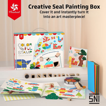 Pinwheel Colorful Stamp Set Stempel Warna Anak Mainan Edukasi Seni Bertingkat 3 Tahun Ke Atas