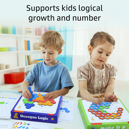 Pinwheel Hexagonal Logic & Make It 6 Logic Games Mathematical Operation Mainan Edukasi Anak