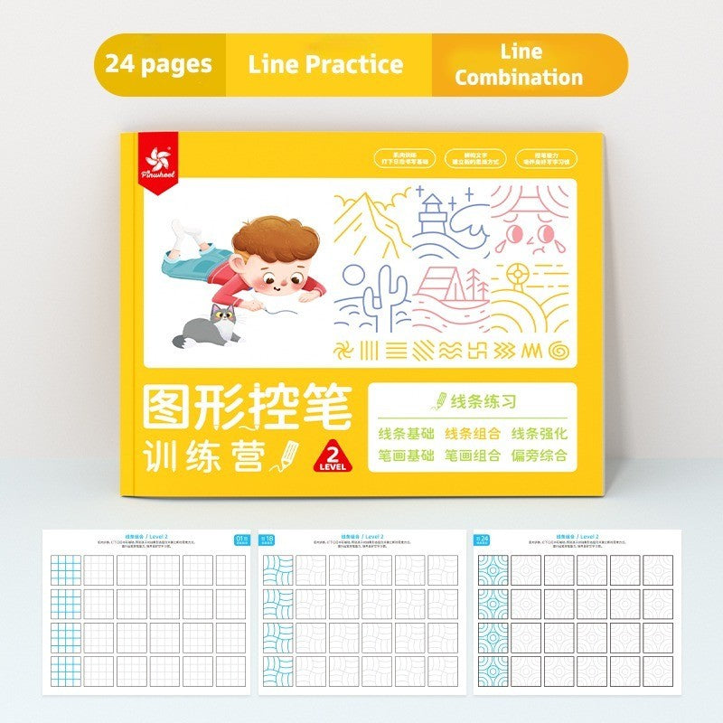 Pinwheel Graphic Pen Training Buku Latihan Pena Anak Menulis Persiapan Sekolah 3 Tahun Ke Atas