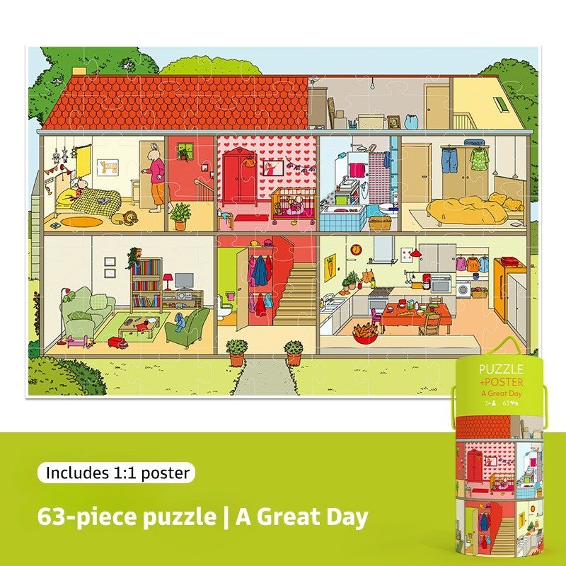 Pinwheel Tom Rabbit Puzzle Edukasi Anak Latih Fokus Motorik Halus Kreativitas Pengamatan 3 Tahun