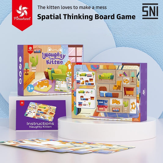 Pinwheel Naughty Kitten Logic Game Spatial Reasoning Toys Mainan Edukasi Anak