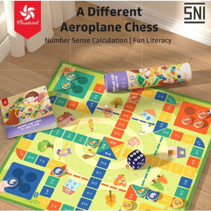 Pinwheel Permainan Ludo Catur Pesawat Mainan Edukasi Latih Konsentrasi Anak Usia 3 Tahun Ke Atas