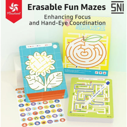 Pinwheel Fun Mazes Permainan Labirin Edukasi Anak Bisa Dihapus Usia 3 Tahun Ke Atas Latih Koordinasi