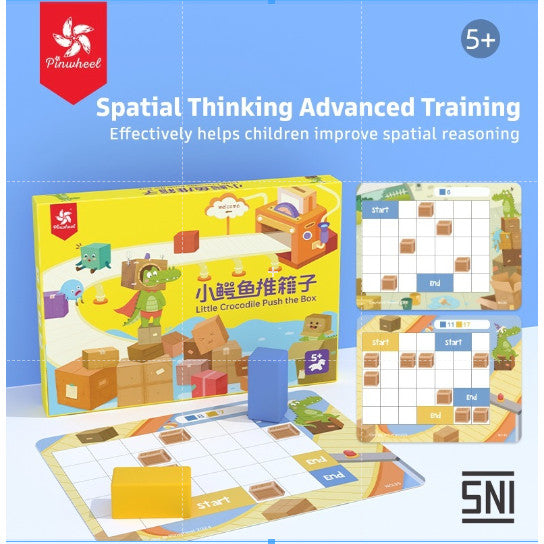 Pinwheel Little Crocodile Push the Box Mainan Edukasi Anak