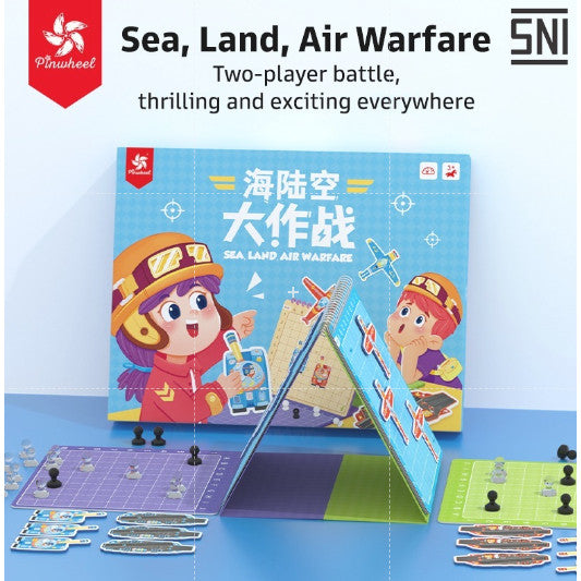Pinwheel Sea Land Air Warfare Mainan Edukatif Anak Usia 3+ 2 Orang Latih Logika Interaksi Orang Tua