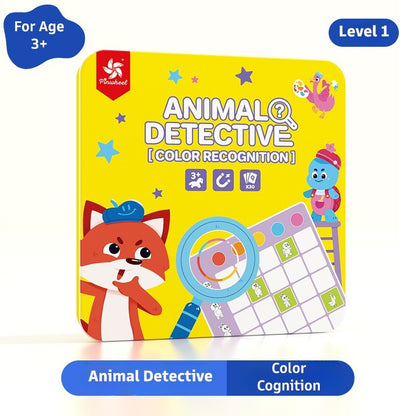 Pinwheel Animal Detective Mainan Edukatif Magnetik Latih Logika Kognisi Anak Usia 3 Tahun Ke Atas