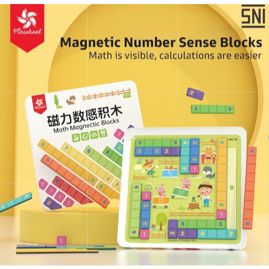 Pinwheel Math Magnetic Blocks Edukasi Latih Matematika Logika Angka Konsentrasi 3 Tahun Ke Atas
